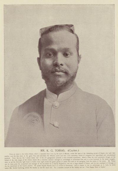 Mr K G Tobias, Ceylon by American Photographer