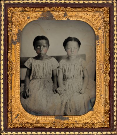 Portrait of Two Girls, c. 1860 by American Photographer