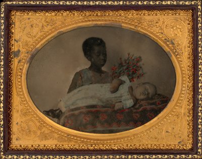 Portrait of a Girl and Postmortem Child by American Photographer