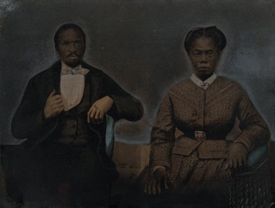Portrait of a Man and a Woman, 1860s by American Photographer