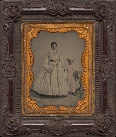 Portrait of a Woman and Boy by American Photographer