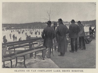 Skating on Van Cortlandt Lake, Bronx Borough by American Photographer