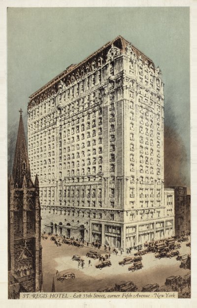 St Regis Hotel, East 55th Street and Corner of 5th Avenue, New York City, USA by American Photographer