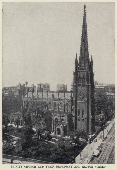 Trinity Church and Yard, Broadway and Rector Street by American Photographer