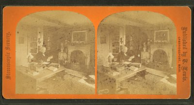 View of Amos Alcott in his study by American Photographer