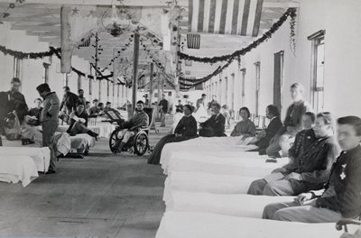 Ward in Armory Square Hospital, Washington DC, c.1865 by American Photographer