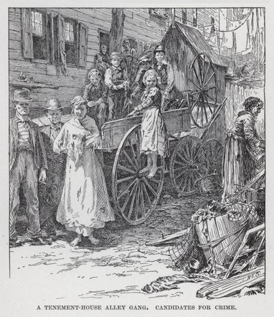 A Tenement-House Alley Gang, Candidates for Crime by American School