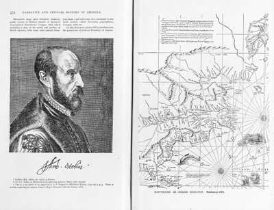 Abraham Ortel Oretelius and his world map of 1569, illustration from 