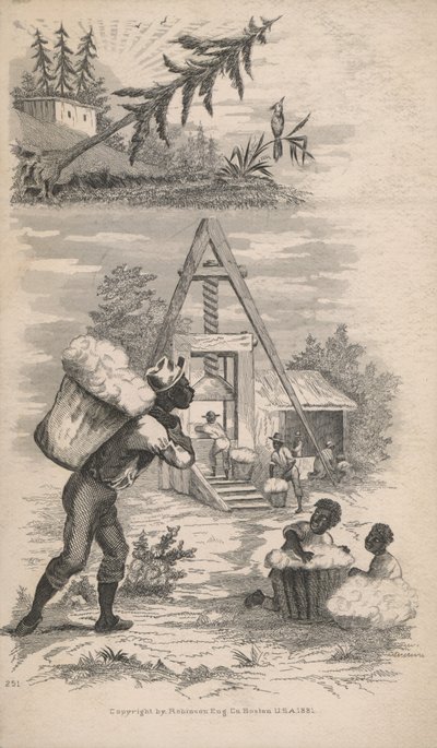 African Americans working at a cotton mill by American School
