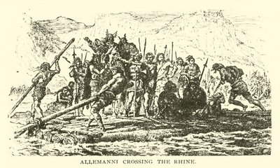 Allemanni Crossing the Rhine by American School