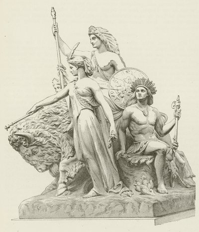 America, from the group in marble by John Bell by American School
