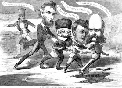 An Ice Party or Letting Things Slide on the Rappahannock, from the Humors of War by American School