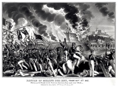 Battle of Molino del Rey, fought September 8th 1847, pub. by James Baillie, 1848 by American School