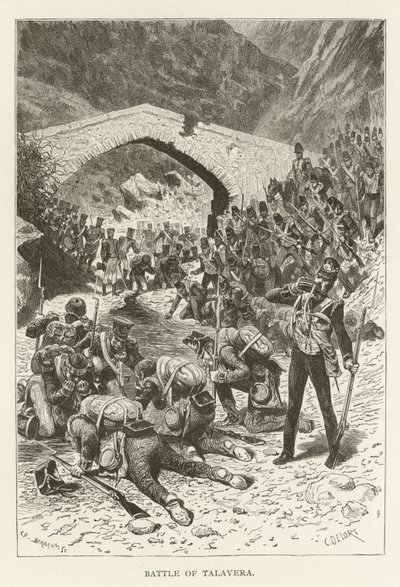 Battle of Talavera by American School