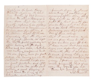Battle Report Letter by G. L. Brehct by American School