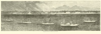 Blockading Fleet off Wilmington, New Inlet, October 1864 by American School