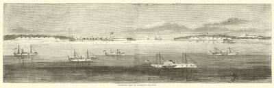 Blockading Fleet off Wilmington, Old Inlet, October 1864 by American School