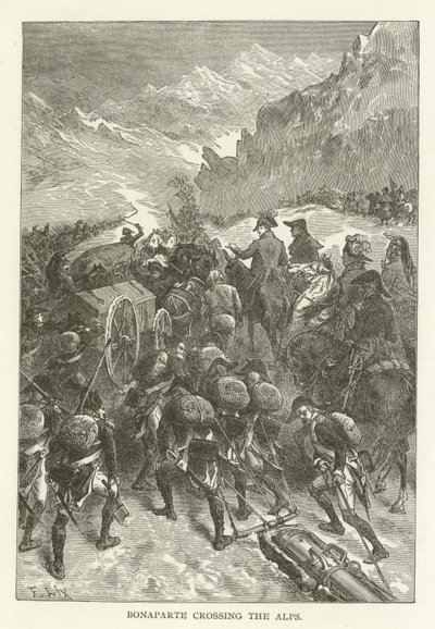 Bonaparte crossing the Alps by American School