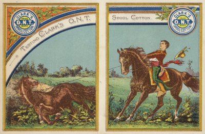 Boy Straining on Horseback by American School
