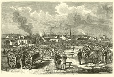 Captured Confederate Cannon in Front of General Thomas