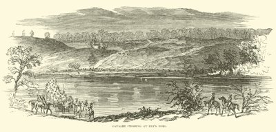 Cavalry Crossing at Elys Ford by American School