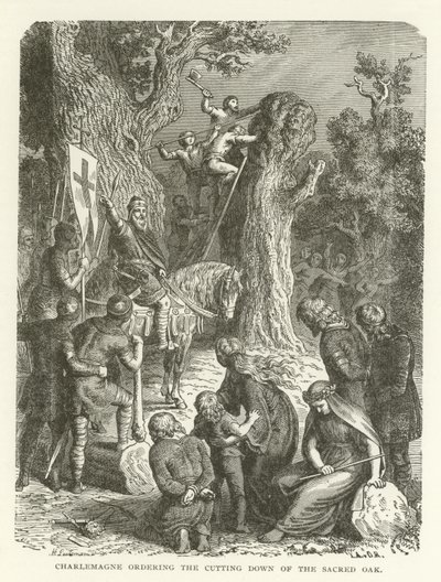 Charlemagne Ordering the Cutting Down of the Sacred Oak by American School