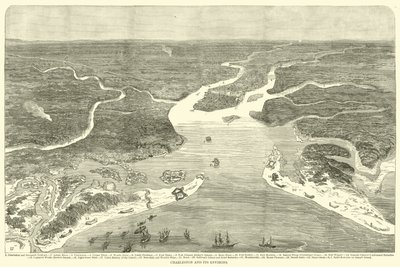 Charleston and Its Environs, July 1863 by American School