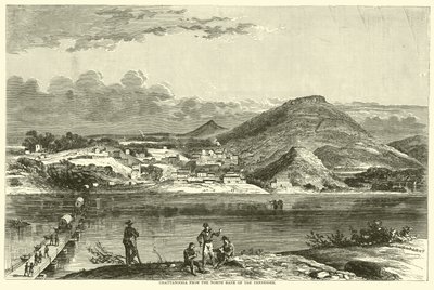 Chattanooga from the north bank of the Tennessee, September 1863 by American School