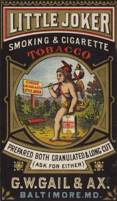 Cherub Carrying Tobacco and Lighter by American School