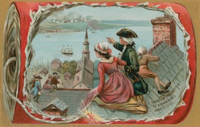 Children Viewing the Battle of Bunker Hill, 17 June 1775 by American School