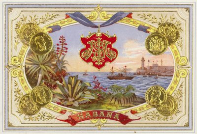 Cuban Cigar Box Label by American School