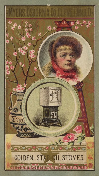 Decorative Plates, Golden Star Oil Stoves by American School