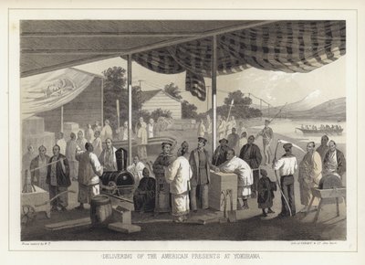 Delivering of the American presents at Yokohama, Japan by American School