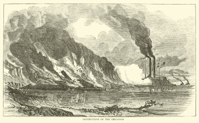 Destruction of the Arkansas, July 1862 by American School