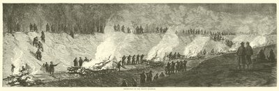 Destruction of the Weldon Railroad, September 1864 by American School