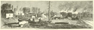 Destruction of the Depots, Public Buildings, and Manufactories at Atlanta, November 1864 by American School