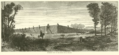 Exterior View of the Prison Pen at Millen, November 1864 by American School