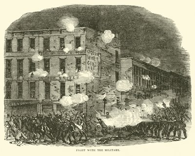 Fight with the Military, July 1863 by American School