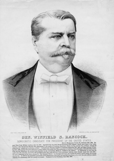 Gen. Winfield S. Hancock: Democratic candidate for President of the United States, pub. by Currier & Ives, c.1880 by American School
