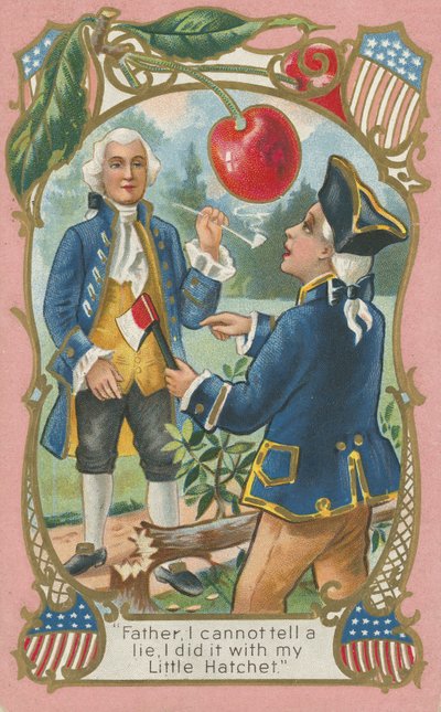 George Washington confessing to his father by American School