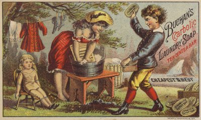 Girl Washing Dolls Clothes by American School