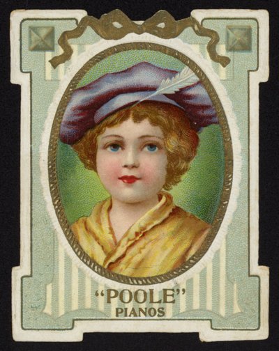 Girl Wearing Hat with Feather by American School