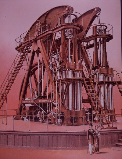 Great Corliss Steam Engine at Philadelphia Exhibition by American School