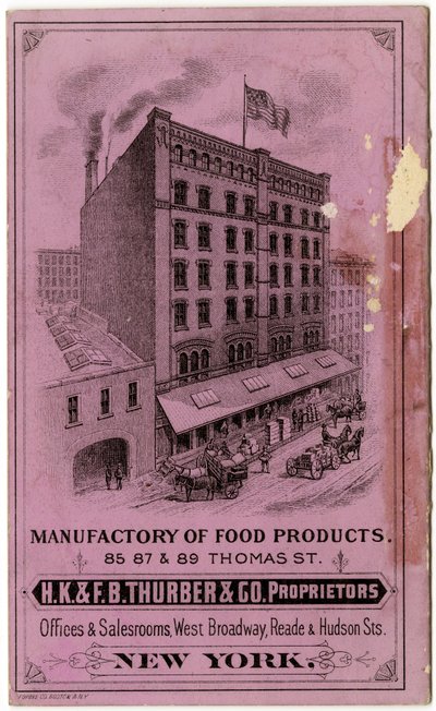 H.K. & F.B. Thurber & Co. Trade Booklet, Verso by American School