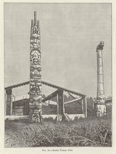 Haida Totem Post by American School