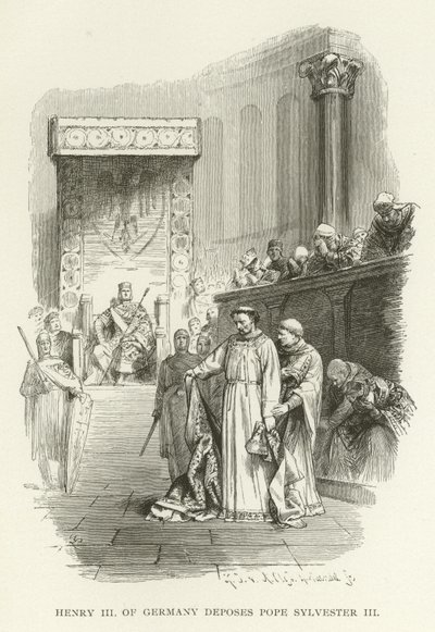 Henry III of Germany Deposes Pope Sylvester III by American School