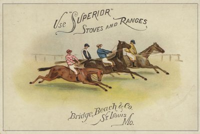 Horses Racing by American School