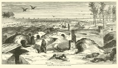 Interior View of the Prison Pen at Millen, November 1864 by American School