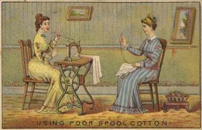 Ladies Sewing with Poor Thread by American School