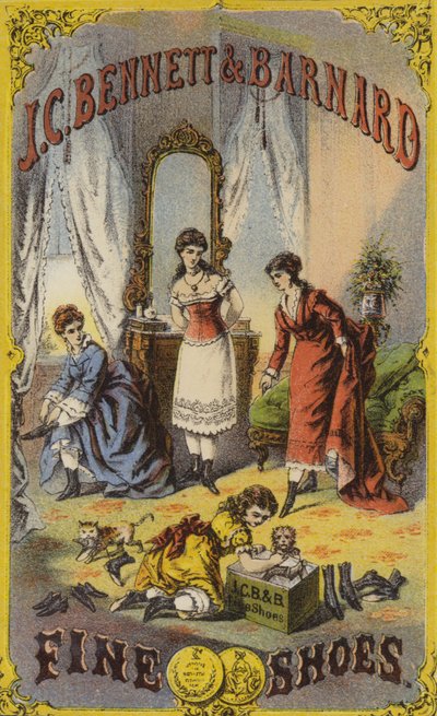 Ladies Trying on Shoes by American School